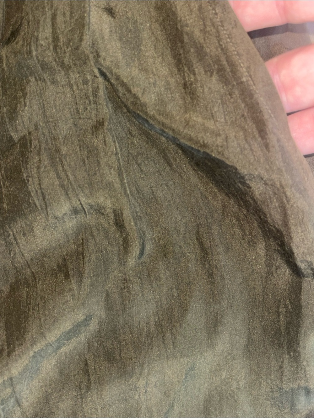 Vintage 80s Banana Republic Silk Trousers Pleated Safari Khaki Olive Pants - Picture 4 of 8